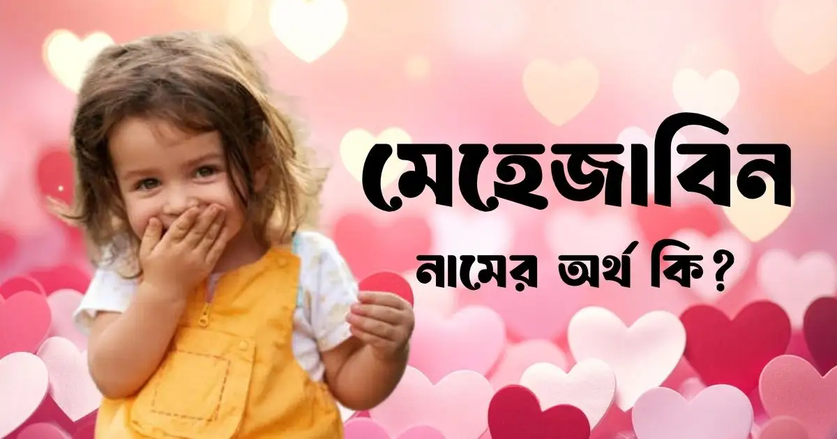 মেহেজাবিন নামের অর্থ কি