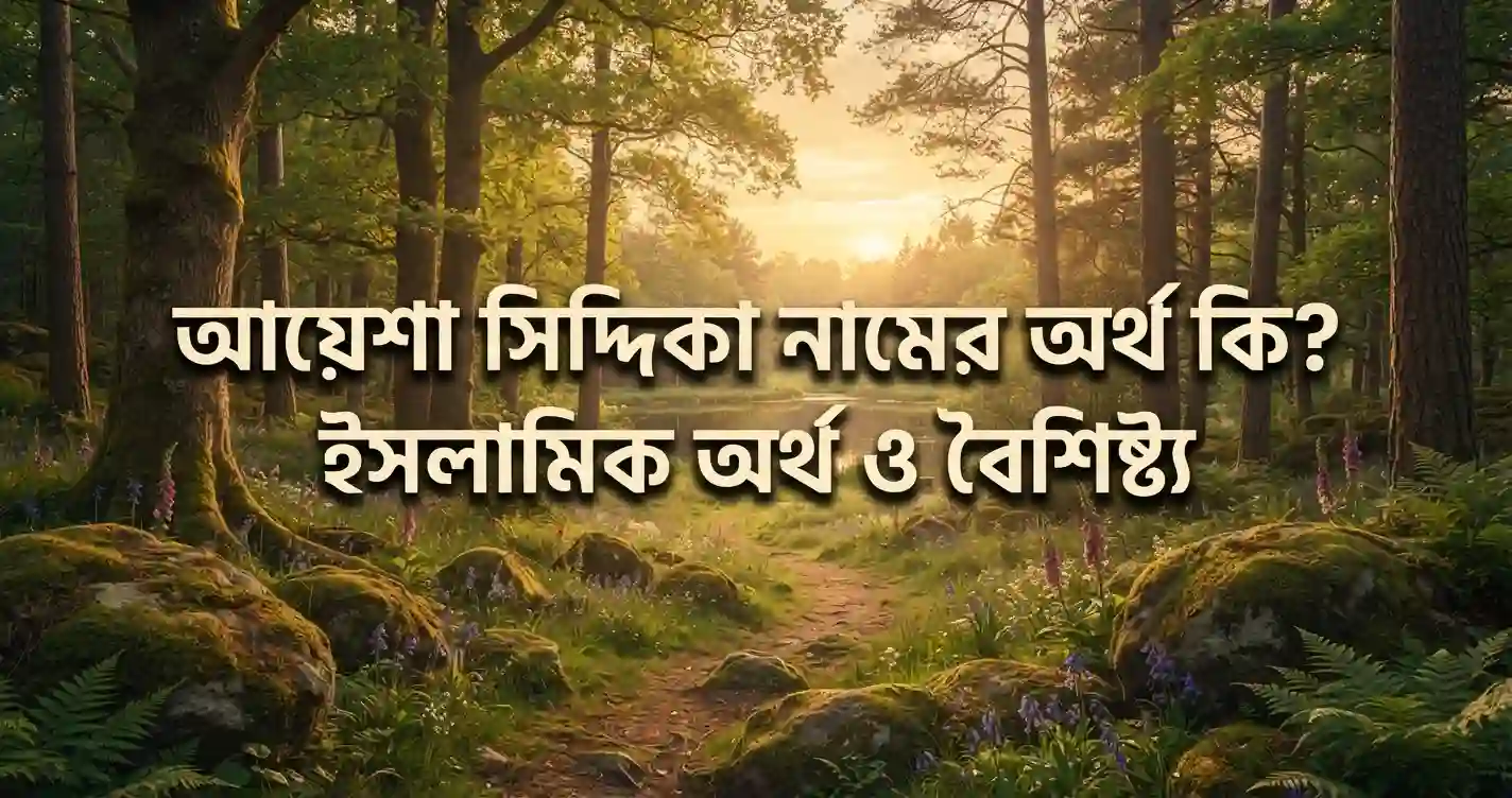 আয়েশা সিদ্দিকা নামের অর্থ কি